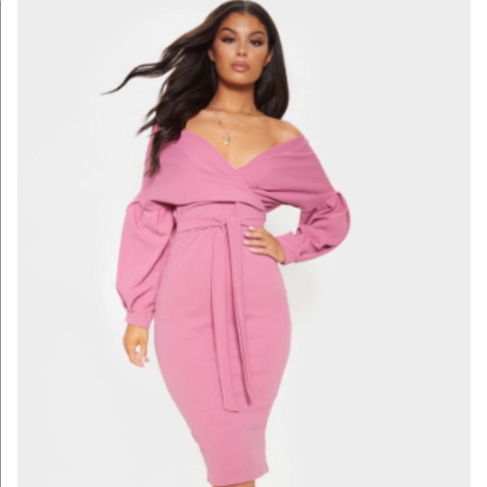 Washed Violet Wrap Dress